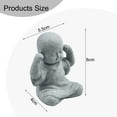 thumbnail image 3 of Ana Small Wise Buddha Monk Figurines Ornaments Statues See Speak Hear No Evil, 3 of 8