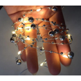 thumbnail image 2 of Cadena de luz Cadena de luz eléctrica Cadena de LED flexible de plástico con perla artificial, Perla plateada, 3 metros Sweethay HA002589-04, 2 of 6