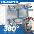 thumbnail image 2 of 4 IN 1 Heavy Duty Platform Truck with Cage 40x23 Hand Truck Extra Large Version, 2200lbs Capacity Basket Cart with Wheels, Push Dolly with 6” Swivel Casters, Versatile Flatbed, 2 of 8