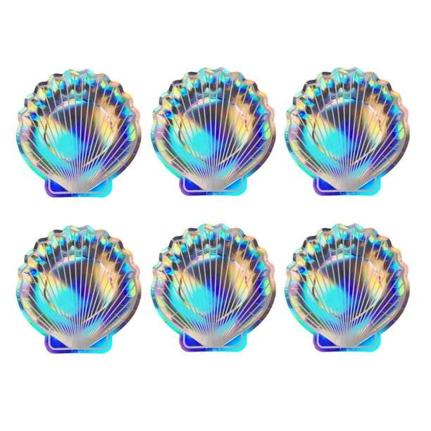 KAKOWELY 16 platos de papel desechables con forma de concha, vajilla desechable para bodas, cumpleaños, fiestas y carnavales.