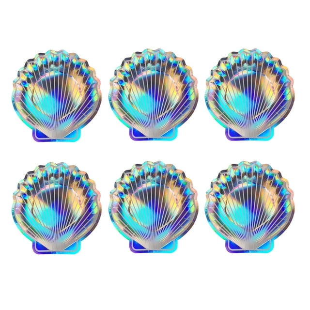 MasteelfCA 16pcs Disposable Paper Plates Shell Shaped Plate Disposable Tableware for Wedding Birthday Party Carnival
