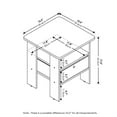 thumbnail image 4 of Furinno Tidur Bedside Table Nightstand with Bin Drawer, Amber Pine/Black, 4 of 5