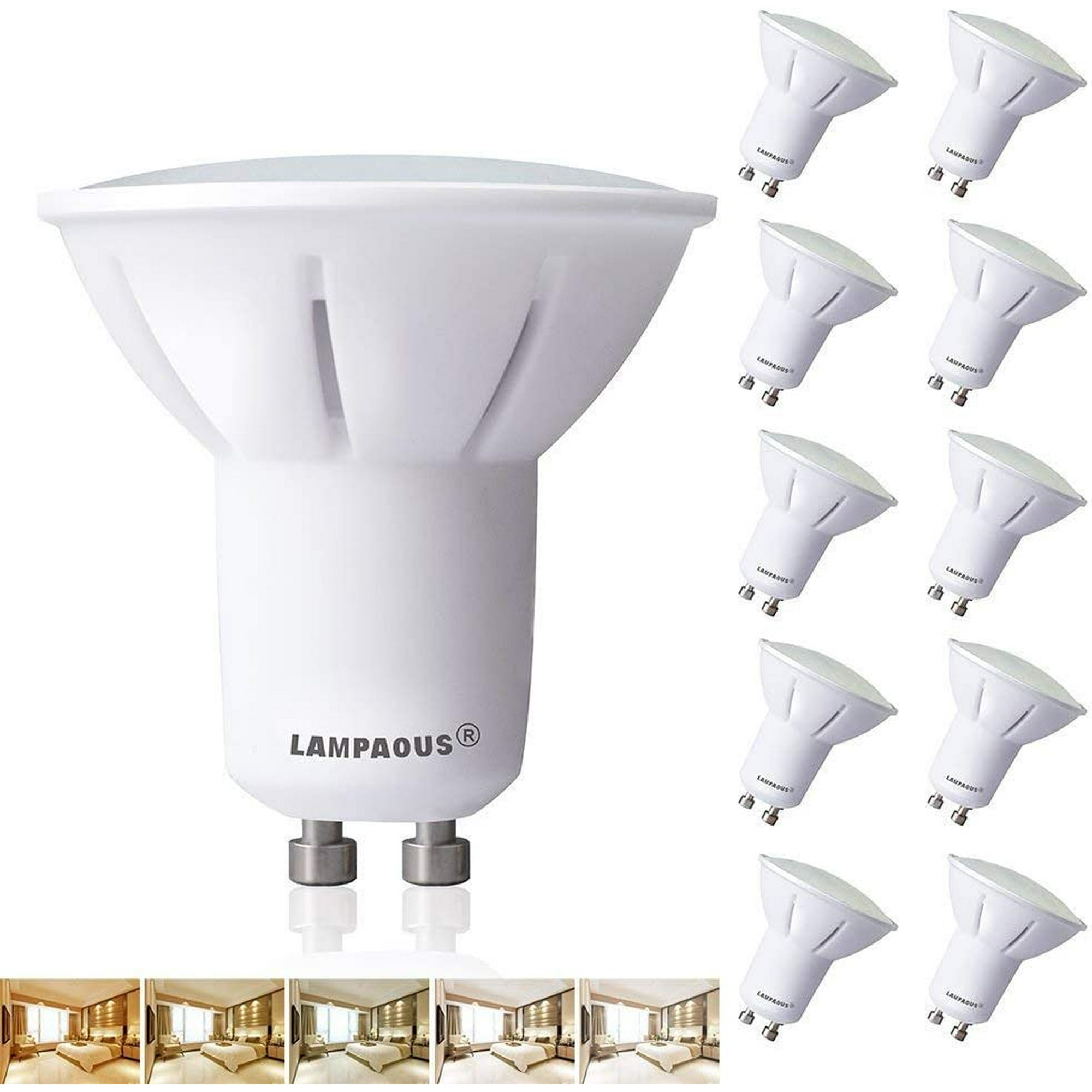 LAMPAOUS GU10 Bulbs Dimmable 5W Smart Light Bulb Via Remote