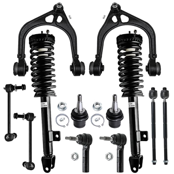 Detroit Axle - 6pc RWD Struts Shocks Kit for Chrysler 300 Dodge Charger Magnum [2.7L 3.5L 5.7L], 2 Front Ready Struts 2 Rear Shock Absorbers 2 Front Sway Bars Replacement Suspension