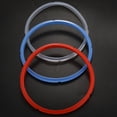 thumbnail image 1 of Silicone Sealing Ring for Pressure Cooker Pot Accessories, Fits 5 or 6 Quart Models, Red, Blue and White, Pack Of 9, 1 of 7