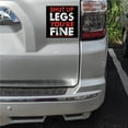 thumbnail image 2 of DistinctInk Custom Bumper Sticker - 10" x 10" Decorative Decal - Black Background - Shut Up Legs You're Fine Running, 2 of 2