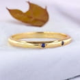 thumbnail image 2 of Blue Sapphire Eternity Ring Women Dainty Promise Ring Three Gemstomne Eternity Ring Delicate Statement Gift For Daughter Yellow Gold Jewelry, 2 of 3