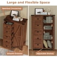thumbnail image 3 of VVFLU Farmhouse 5 Drawer Dresser Storage Cabinet Chest of Drawer for Bedroom, 48" Tall Brown Wood, 3 of 6