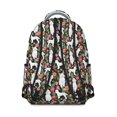 thumbnail image 3 of White Poodle Dog Hawaiian Floral Backpack for School,Cute School Bag,Schoolbag with Adjustable Shoulder Straps & Padded Back,15.3"x11"x7.1".﻿, 3 of 6