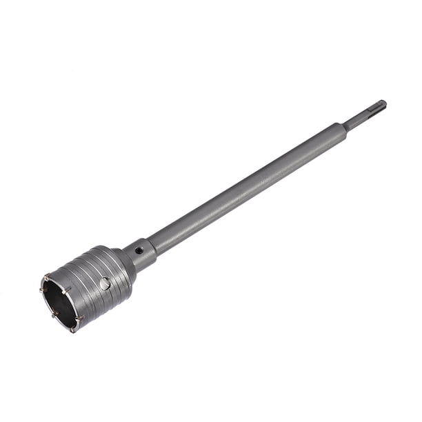 Broca de pared de 55 mm, cortador de sierra de agujero, profundidad de perforación de 340 mm, vástago redondo con varilla de conexión para taladro de impacto SDS X4