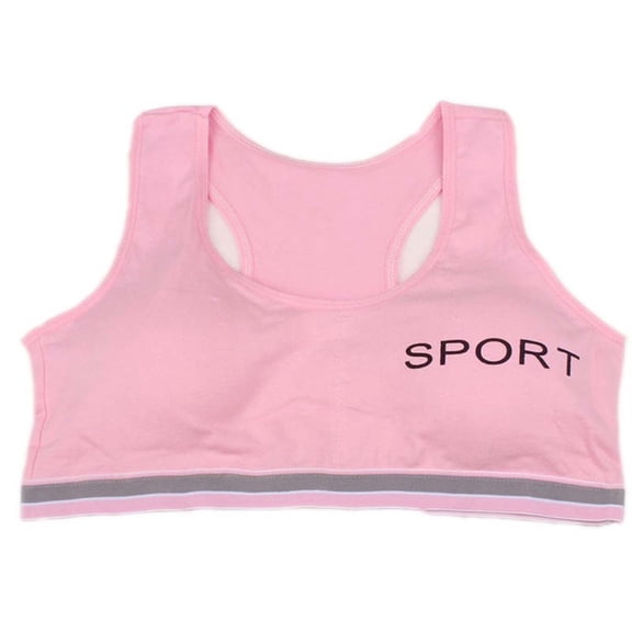 Odeerbi Sports Bras for Girls Racerback Training Bras Kids Underwear Vest Children Underclothes Black