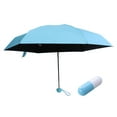 thumbnail image 1 of Paraguas pequeño, plegable y compacto de bolsillo con estuche tipo cápsula y protección UV (Azul cielo), 1 of 7
