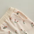 thumbnail image 6 of Newborn Baby Girls Floral Print Knit Sweatshirt Pullover Tops Long Pants Trousers Headband Set, 6 of 7