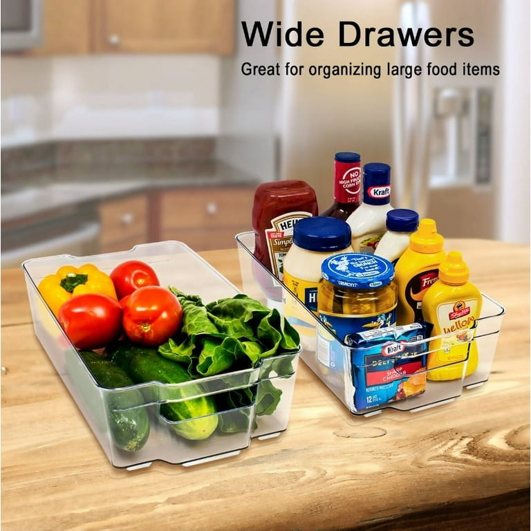Sorbus Fridge Bins And Freezer Bins Refrigerator Organizer Stackable  Storage Containers Bpa-free Drawer Organizers For Freezer And Pantry (pack  Of 6) : Target