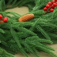 thumbnail image 6 of 1pc, Christmas Wreaths for Front Door, Norfolk Pine Artificial Wreath with Pine Cone & Berries, 40/90T Plastic Christmas Wreath for Front Door, Indoor/Outdoor Holiday Decor, DIY Home Decoration, 6 of 6