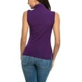 thumbnail image 3 of Hvyesh Turtle Necks Tops for Women Sleeveless Plus Size Mock Turtleneck Tank Tops Slim Fit Vest Basic Stretch Undershirts, 3 of 6
