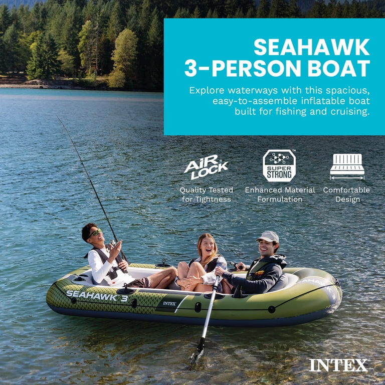 INTEX 66333EP Seahawk 3 Inflatable Boat Set with 54