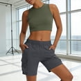 thumbnail image 6 of Hurxie Women's 5'' Hiking Cargo Shorts Quick Dry Lightweight Athletic Golf Outdoor Summer with Pockets Gray,XL, 6 of 6