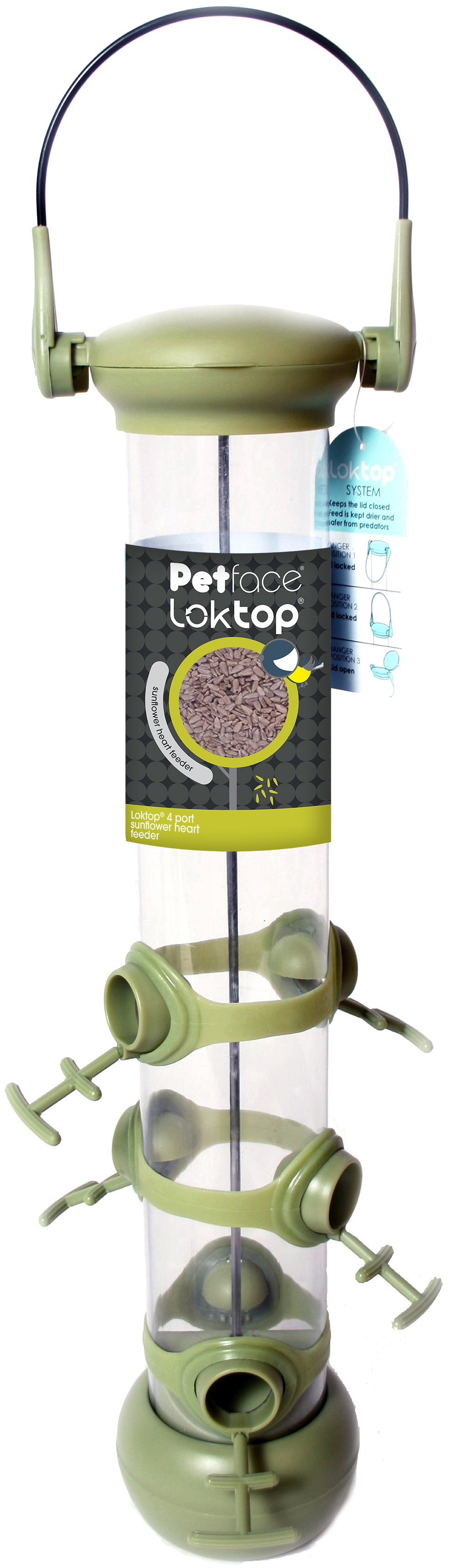 Petface Loktop 4 Port Sunflower Heart Feeder Walmart Com