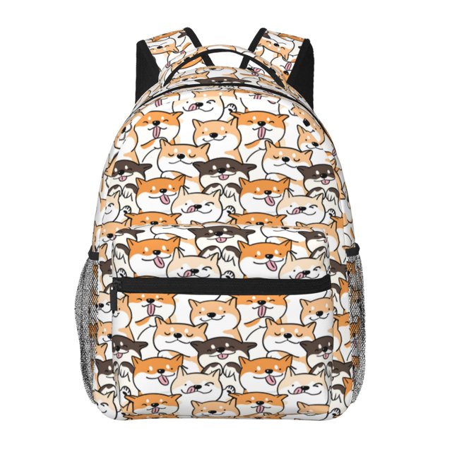 Easygdp Shiba Inu Dog Mochila Ergonómica Versátil para Laptop - Múltiples Bolsillos, Correas Ajustables, Unisex para Escuela, Viajes y Actividades al Aire Libre-One Size
