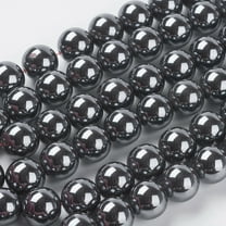 AAA Grade Black Non-Magnetic Hematite Round Beads Strands 12mm Hole: 1.2mm 34pcs/strand 16inch