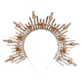 thumbnail image 1 of Diadema con corona de Halo de diosa para mujer, banda para el pelo con pinchos Sunburst, disfraz de fiesta, Cosplay, tocado para sesión de fotos de boda, 1 of 5