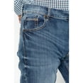 thumbnail image 3 of Wrangler Men's Retro Layton Medium Wash Low Rise Slim Bootcut Jeans Tall Indigo 36W x 38L  US, 3 of 6