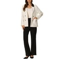 thumbnail image 2 of Chaqueta de manga larga de una botonera con solapa para mujer INSPIRE CHIC M Blanca, 2 of 6