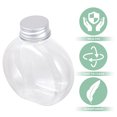 thumbnail image 3 of OULII 6 Count Disposable PET Beverage Storage Bottles 300ml for Home Use Transparent Juice Milk Tea Bottles with Lids, 3 of 4