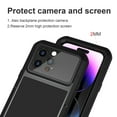thumbnail image 4 of Mantto iPhone 14 Pro Max Metal Bumper Silicone Case iPhone 14 Pro Max Case Built-in Screen Protector Gorilla Glass Hybrid Military Shockproof Heavy Duty Rugged for iPhone 14 Pro Max 2022, Black, 4 of 7