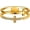 gold, variant on Stainless Steel Double Layer Cross Ring for Women Minimalist Cubic Zirconia Stackable Eternity Band
