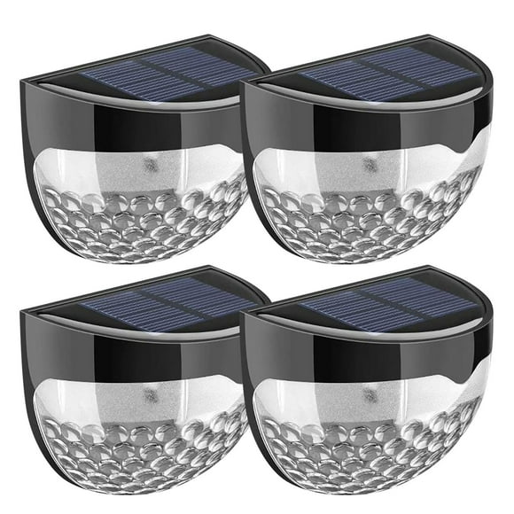 TopLLC Solar Lights Outdoor Solar Fence Lights Solar Powered Outdoor Fence Lighting For Fence Step Stair Post Wall Waterproof Solar Garden Lights