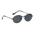 thumbnail image 1 of Gafas de lente ovalada, marco plástico 400 para conducir viajes deportivos Marco negro Lente gris negro Sunnimix Gafas de sol de mujer de moda, 1 of 8