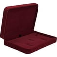 thumbnail image 5 of HAHADAXA Upscale Velvet Jewelry Set Box Bracelet Necklace Rings Gift Display Case Storage - Wine Red, 5 of 5