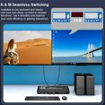 KVM Switch 4K 60Hz 2 Port Dual Monitor USB 3.0 KVM
