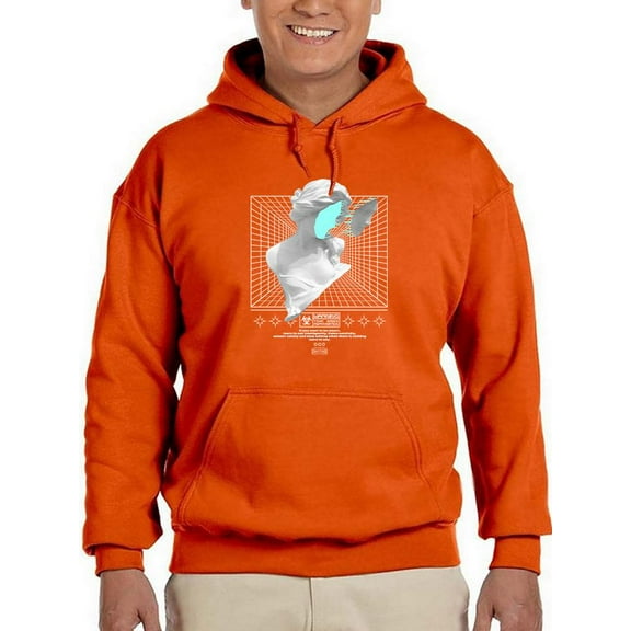 Abstract Woman Statue Techno Hoodie Men -Image by Shutterstock, Male 5X-Large