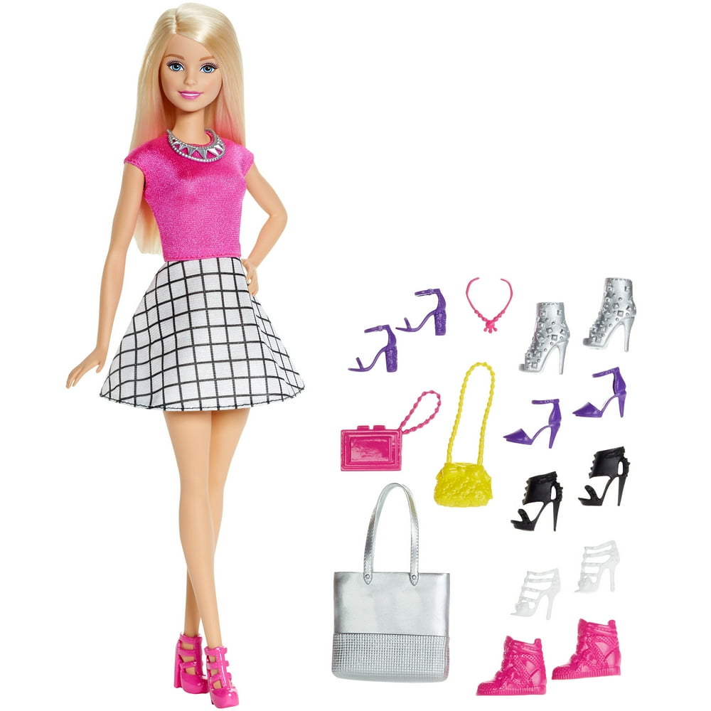 Barbie Doll with Shoes and Accessories - Walmart.com - Walmart.com