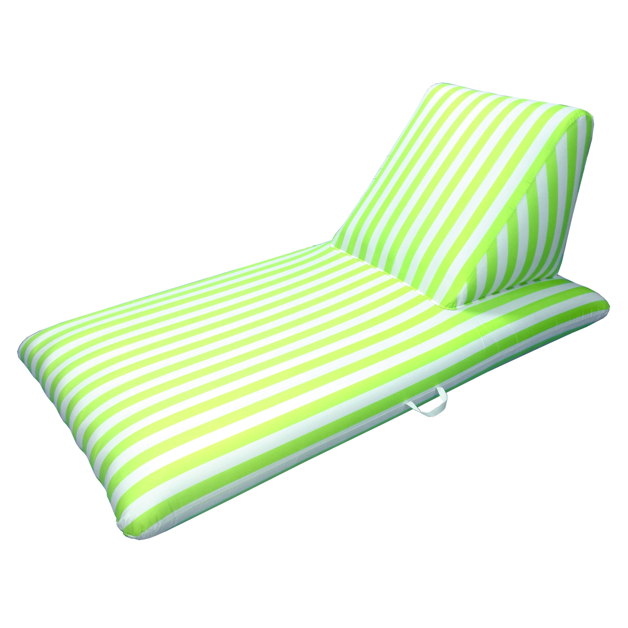Drift and Escape Pool Chaise Lounge - Lime Green Luxury Fabric Swimming Pool Float - Morgan