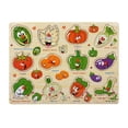thumbnail image 1 of Bewildely Juguetes de madera para niños, alfabeto de números de aprendizaje para niños pequeños, tablero colorido educativo, suministros a Juguetes Educativos Verduras, 1 of 6