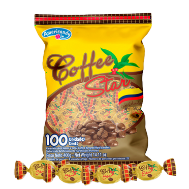 (BAG) COFFEE STAR HARD CANDY , COFFEE FLAVOR
