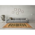 thumbnail image 3 of Ahgly Company Indoor Square Abstract Brown Modern Area Rugs, 3' Square, 3 of 4