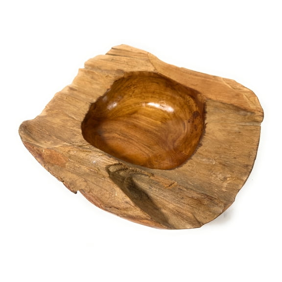 Rustic Teak Wooden Bowl Centerpiece 15 inch X 4 inch X 16 inch Home Decor | #HWA210