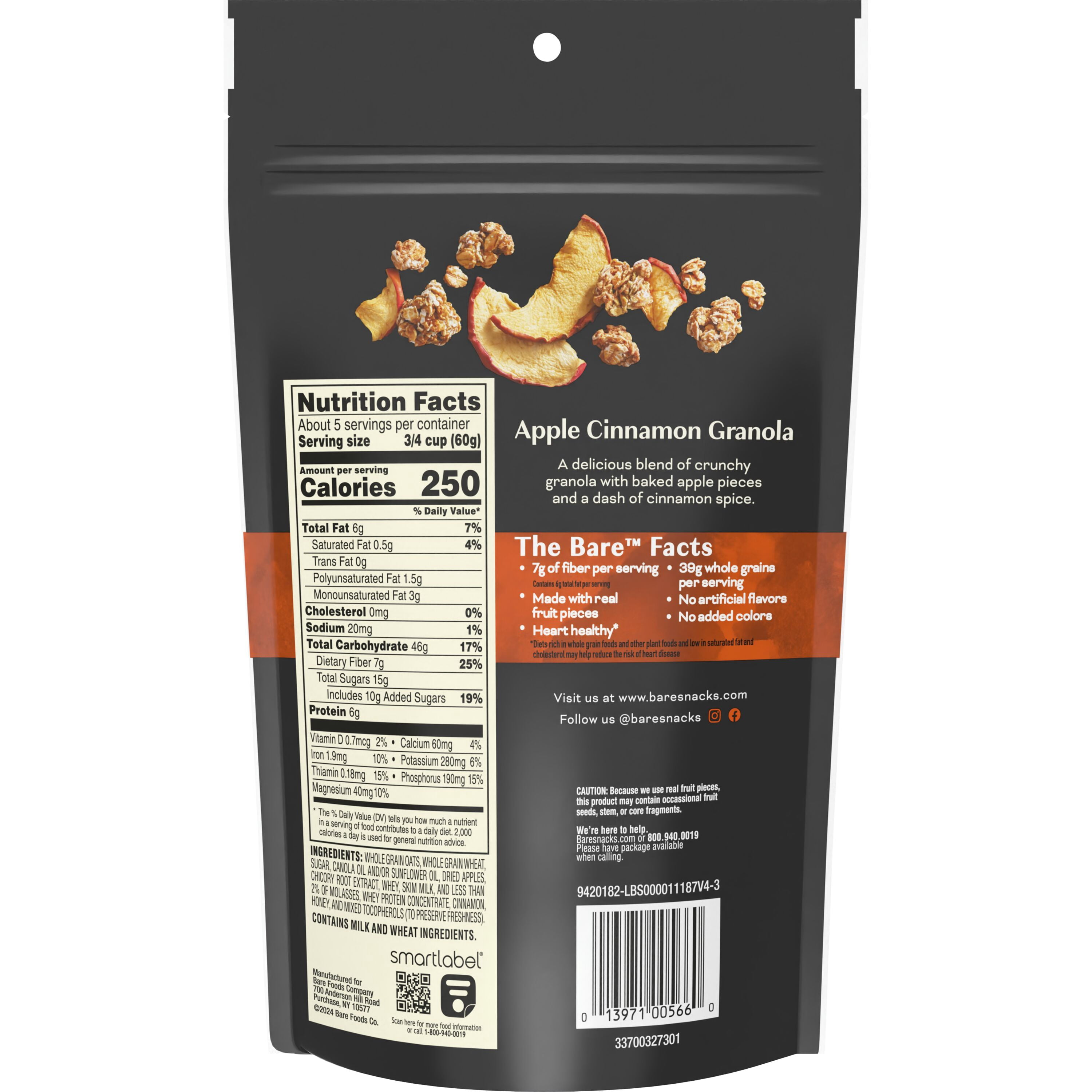 Bare Granola Apple Cinnamon Flavor, 11 oz Bag