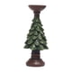 thumbnail image 2 of Candelabro de árbol de Navidad con base de madera, decoración europea de resina, centro de mesa creativo, soporte de vela artesanal ecológico, adorno festivo para el hogar., 2 of 5