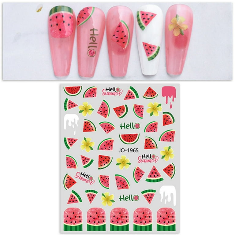 Ayyufe Nail Sticker Easy to Apply Exquisite Pattern Delicate Fruit