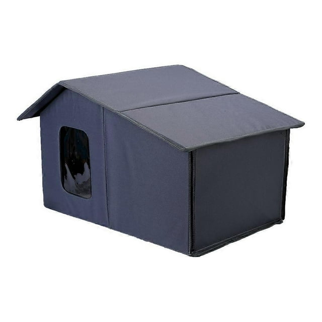 Pet Shelter Foldable Warm Cat House for Outdoor Cats Cat Bed A