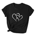 thumbnail image 5 of LEBONYARD Tops for Women Trendy Summer,Women Girls Plus Size Sunflower Print Tees Short Sleeve T Shirt Blouse Tops Black XXXL, 5 of 7