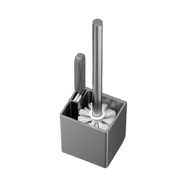 Cepillo Para Inodoro de Mano Larga Fijado En La Pared con Cepillo Para Ranuras para Limpieza del Baño