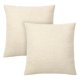 thumbnail image 2 of Deconovo Linen Look Throw Pillow Covers for Sofa Couch Invisible Zipper Navy Blue No Pillow Insert Set of 2, Cream, 18x18 Inch, 2 of 8