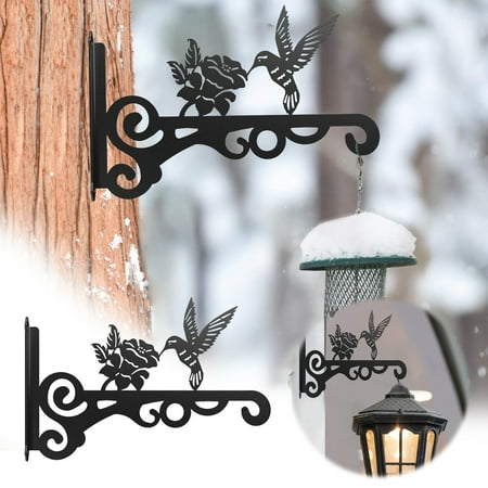 

Wall Hanger Indoor And Outdoor – 10 Inch Metal Hanging Bracket With Beautiful Bird Pattern – Hooks For Hanging Bird Feeder Wind Chime